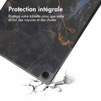 imoshion Coque tablette Design Trifold Samsung Galaxy Tab A9 Plus - Black Marble