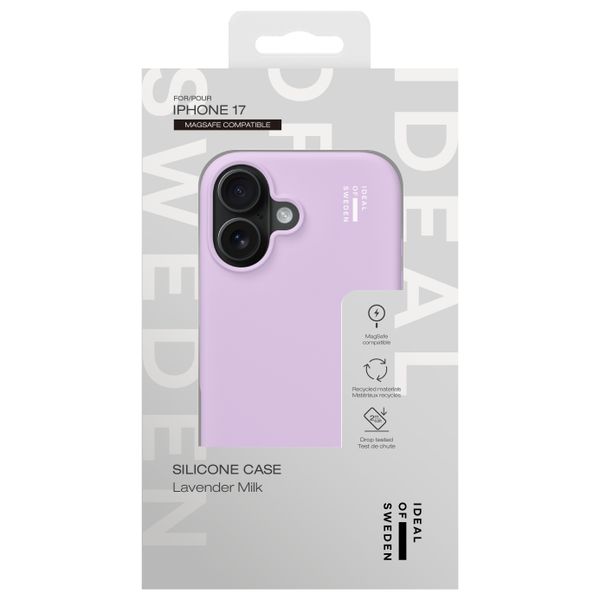 iDeal of Sweden Coque en silicone avec MagSafe Apple iPhone 17 - Lavender Milk