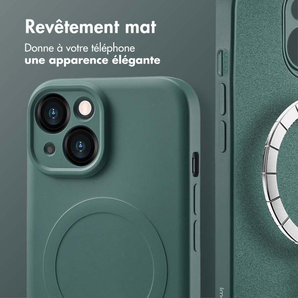 imoshion Coque Couleur avec MagSafe Apple iPhone 15 - Vert foncé