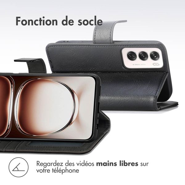 imoshion Étui de téléphone portefeuille Luxe Oppo Reno 12 - Noir