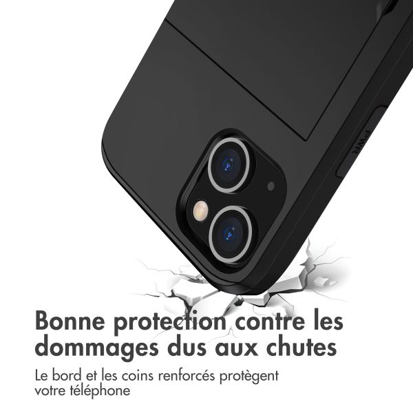 imoshion Coque arrière avec porte-cartes Apple iPhone 13 Mini - Noir