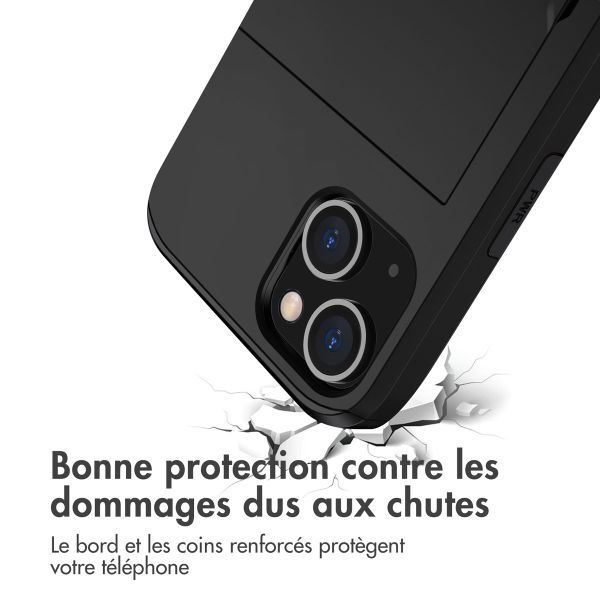 imoshion Coque arrière avec porte-cartes iPhone 13 Mini - Noir