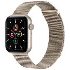 imoshion Bracelet magnétique milanais Apple Watch Series 1 - 9 / SE (38/40/41 mm) | Series 10 / 11 (42 mm) - Taille M - Champagne Gold