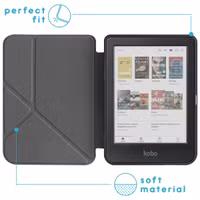 imoshion Étui de liseuse portefeuille design Pliable Kobo Clara Colour / BW - Orange Flowers Connect