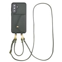 Selencia Coque de télephone Sera avec cordon et porte-cartes enveloppe Samsung Galaxy A37 (5G) - Sage Green