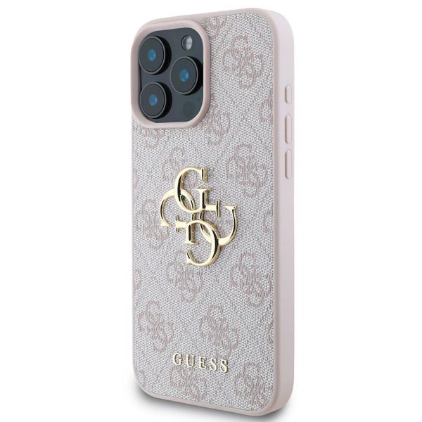 Guess Coque 4G Metal Logo Backcover Apple iPhone 16 Pro - Rose