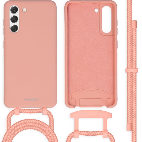 imoshion Coque de couleur avec cordon amovible Samsung Galaxy S21 FE - Peach