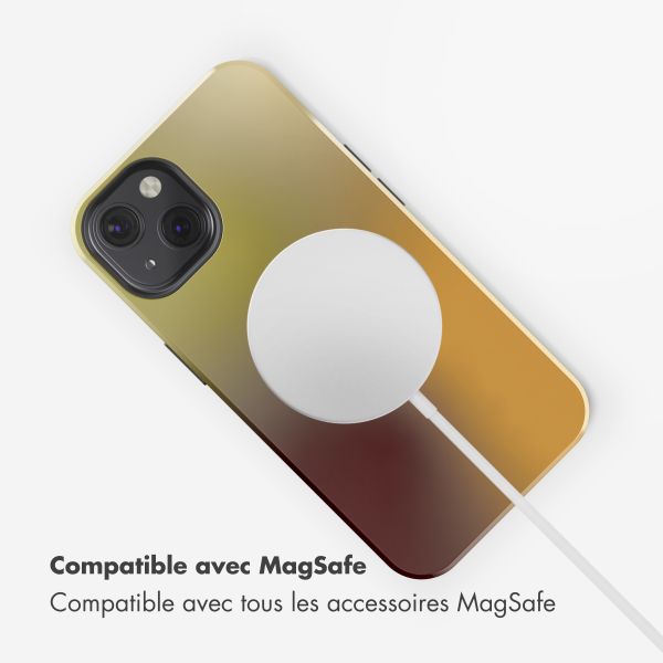Selencia Coque arrière Vivid avec MagSafe Apple iPhone 13 - Gradient Olive Dust