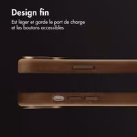 Accezz Coque MagSafe en cuir vintage Apple iPhone 15 - Rustic Brown