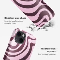 Selencia Coque arrière Vivid avec MagSafe Apple iPhone 13 - Wavy Swirl Pink Plum