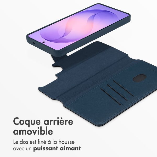 Accezz Étui de télephone portefeuille en cuir 2-en-1 avec MagSafe Samsung Galaxy S26 Ultra - Nightfall Blue