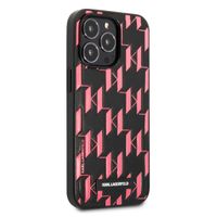 Karl Lagerfeld Coque arrière rigide Monogram Plaque iPhone 13 Pro - Rose