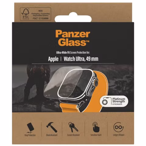 PanzerGlass ﻿Protection d'écran Apple Watch Ultra - 49 mm