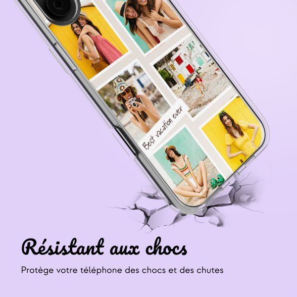 Coque personnalisée avec pellicule N°3 iPhone 16 - Transparent