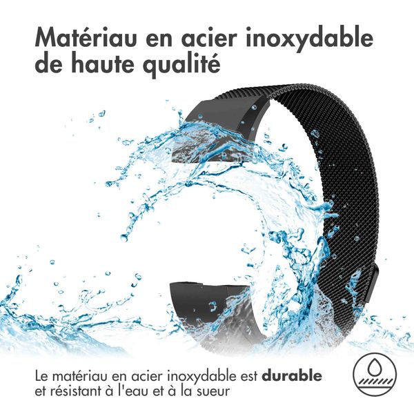 imoshion Bracelet magnétique milanais Fitbit Charge 2 - Taille S - Noir