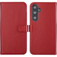 Selencia Étui de téléphone portefeuille en cuir véritable Samsung Galaxy S24 FE - Rouge