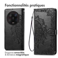 imoshion Etui de téléphone portefeuille Mandala Xiaomi 13 Ultra - Noir