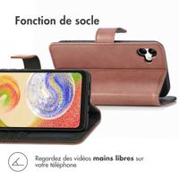 imoshion Étui de téléphone portefeuille Luxe Samsung Galaxy A04 - Brun