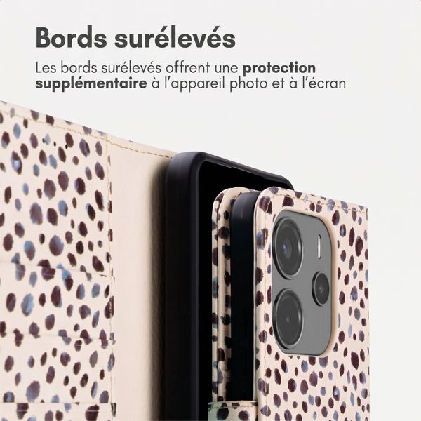 imoshion Étui de télephone portefeuille Design Xiaomi Redmi Note 14 (4G) - Black And White Dots