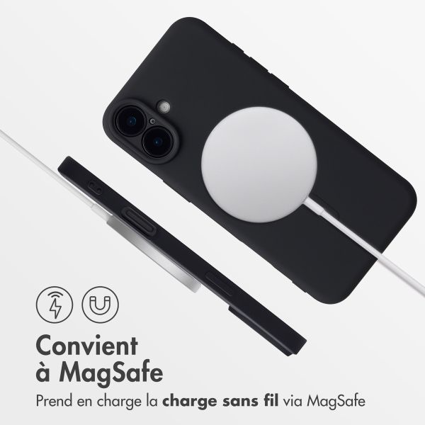 imoshion Coque Couleur avec MagSafe iPhone 16 - Noir