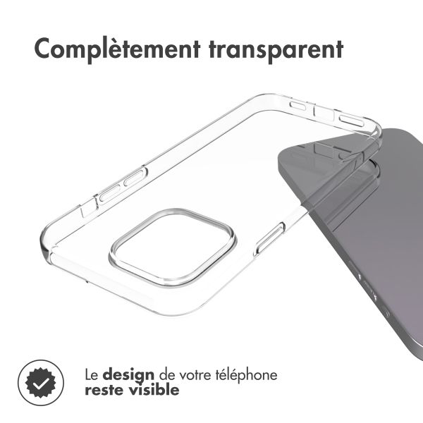 Accezz Coque Clear iPhone 15 Pro Max - Transparent