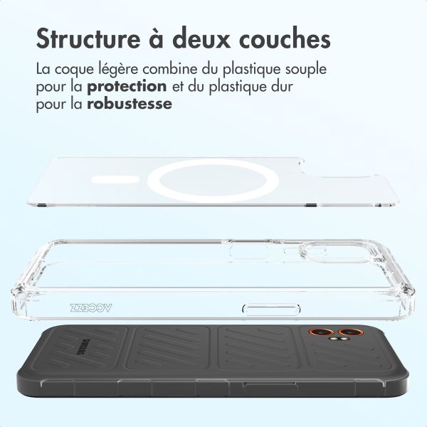 Accezz Coque arrière Xtreme Impact avec MagSafe Samsung Galaxy Xcover 7 Pro - Transparent