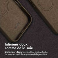 Accezz Coque MagSafe en cuir vintage Apple iPhone 16 Pro Max - Rustic Brown