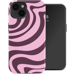 Selencia Coque arrière Vivid Apple iPhone 14 - Wavy Swirl Pink Plum