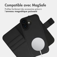 imoshion Étui portefeuille luxe 2-en-1 amovible Apple iPhone 16 - Noir