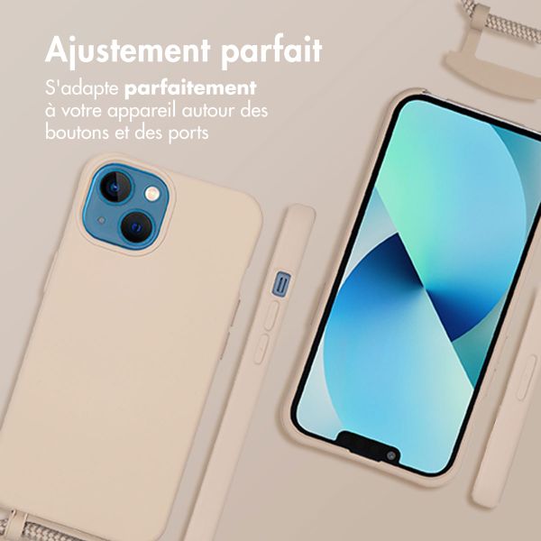 imoshion Coque arrière Color avec cordon amovible et MagSafe Apple iPhone 13 - Nude