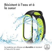 imoshion Bracelet sportif en silicone Xiaomi Mi Band 5 / 6 - Noir / Lime