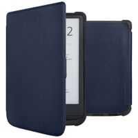 imoshion Étui de liseuse portefeuille Slim Soft Pocketbook Touch Lux 5 / HD 3 / Basic Lux 4 / Vivlio Lux 5 - Bleu foncé