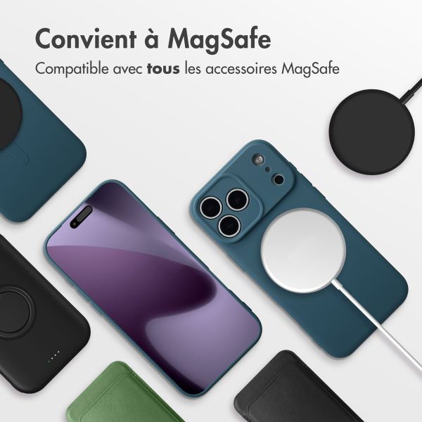 imoshion Coque Couleur avec MagSafe Apple iPhone 17 Pro Max - Bleu foncé