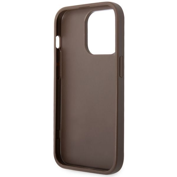 Guess Coque 4G Metal Logo Backcover iPhone 14 Pro Max - Brun