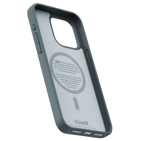 Njorð Collections Coque en tissu MagSafe iPhone 15 Pro Max - Dark Grey