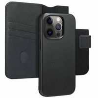 Accezz Étui de télephone portefeuille en cuir 2-en-1 avec MagSafe Apple iPhone 15 Pro - Onyx Black