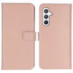 Selencia Étui de téléphone portefeuille en cuir véritable Samsung Galaxy A54 (5G) - Dusty Pink