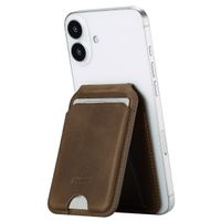 Accezz Porte-cartes MagSafe en cuir vintage avec support - Rustic Brown