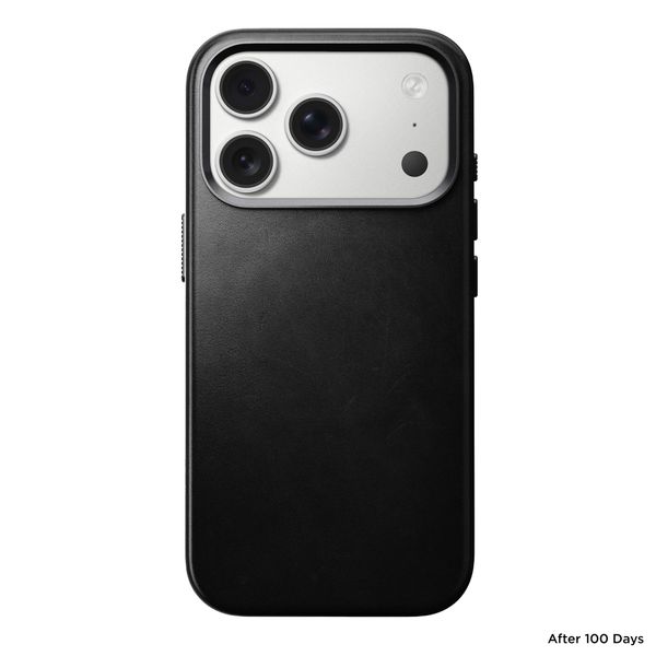 Nomad Coque arrière traditionnelle en cuir Horween avec MagSafe Apple iPhone 17 Pro - Noir