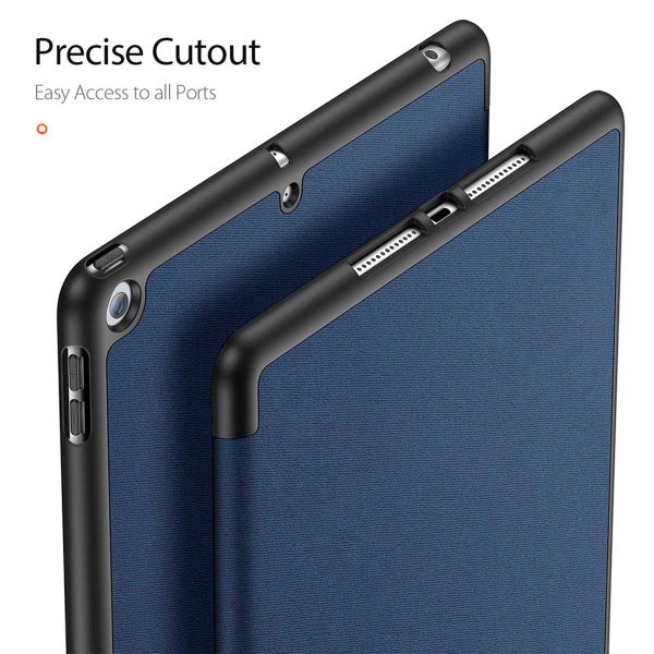 Dux Ducis Coque tablette Domo Apple iPad 9 (2021) 10.2 pouces / iPad 8 (2020) 10.2 pouces / iPad 7 (2019) 10.2 pouces - Bleu foncé