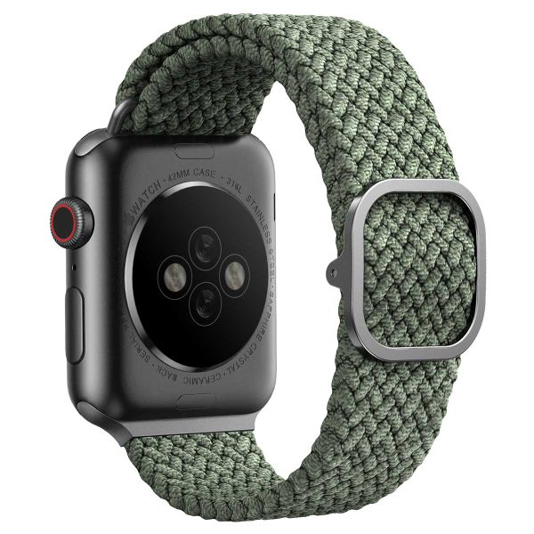 Uniq Bracelet tressé Aspen Apple Apple Watch Series 1 á 9 / SE (38/40/41 mm) | Series 10 (42 mm) - Vert Cyprès