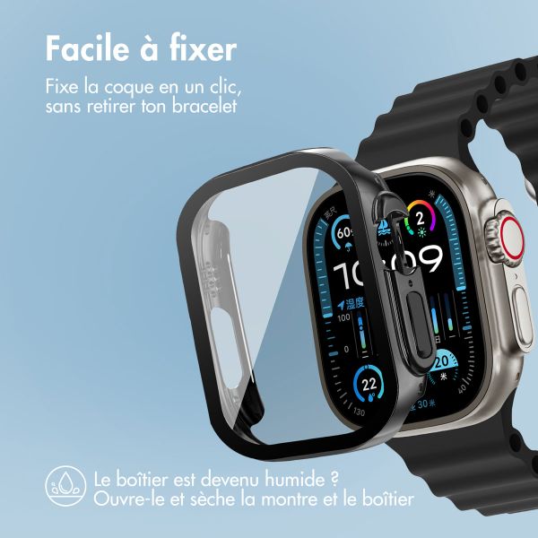 imoshion Coque rigide brillante à couverture complète Apple Watch Ultra / Ultra 2 / Ultra 3 - 49 mm - Noir