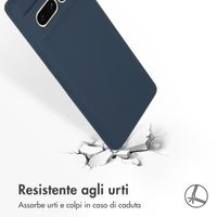 Accezz Coque Liquid Silicone Google Pixel 7 Pro - Bleu foncé