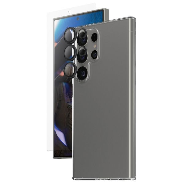 SAFE by PanzerGlass Pack 3-en-1 Safe - Coque + protection d'écran + protection de caméra Samsung Galaxy S24 Ultra - Transparent