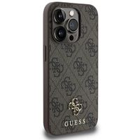 Guess Coque 4G Metal Logo MagSafe iPhone 15 Pro - Brun