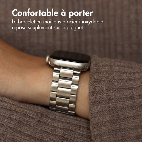 imoshion Bracelet en acier Apple Watch Series 1 á 11 / SE / Ultra (44/45/46/49 mm) - Argent