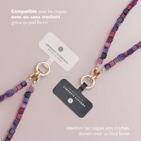 Selencia Cordon de poignet avec pierres naturelles - Berry Tones