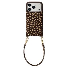 Selencia Nova coque arrière en cuir véritable avec porte-cartes Apple iPhone 17 Pro Max - Fawn Chic