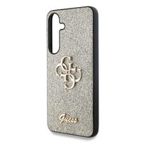 Guess Coque 4G Metal Logo Glitter Samsung Galaxy S25 Plus - Doré