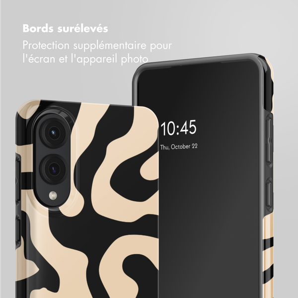 Selencia Coque arrière Vivid Samsung Galaxy S25 Edge - Art Wave Black